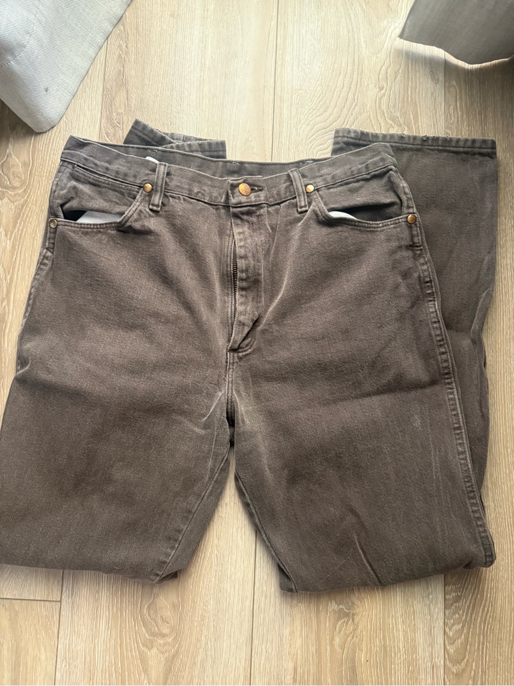 Wrangler Men's Dark Brown Corduroy Work Pants